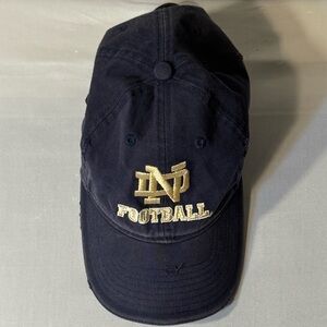 Adidas Navy and Gold Rustic Notre Dame Football Cap